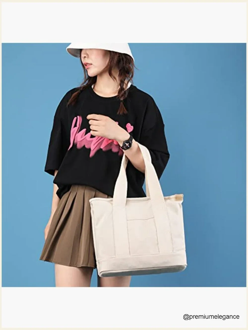 Canvas Women Tote Bag Large Capacity Satchel Handbag for Work Travel